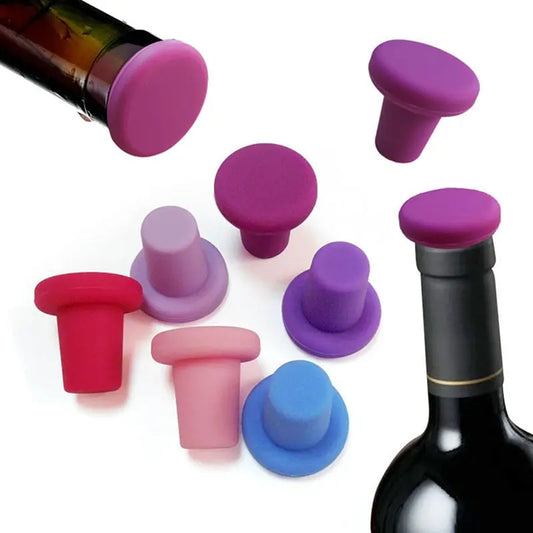 6 Colors Bottle Stopper Bottle Caps Wine Stopper Family Bar Preservation Tools Silicone Creative Design Safe And Healthy AFCLANE