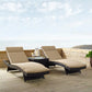Biscayne Outdoor Wicker Chaise Lounge Mocha/Brown AFCLAND