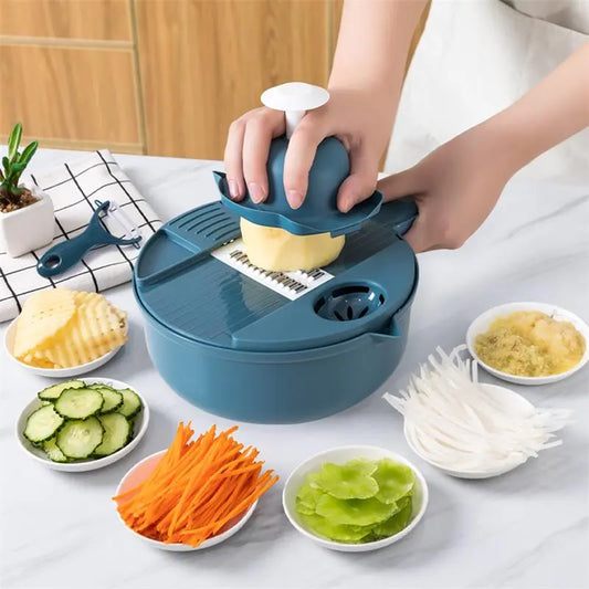 Effortlessly Prepare Delicious Salads with the Kitchen Multifunctional Salad Utensils Vegetable Chopper AFCLANE