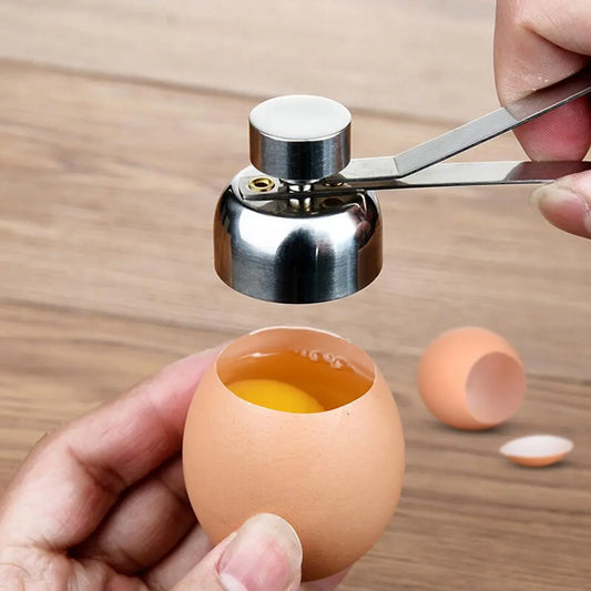 New Practical Metal Egg Scissors Egg Topper Cutter Shell Opener Stainless Steel Boiled Raw Egg Open Creative Kitchen Tools Set AFCLANE