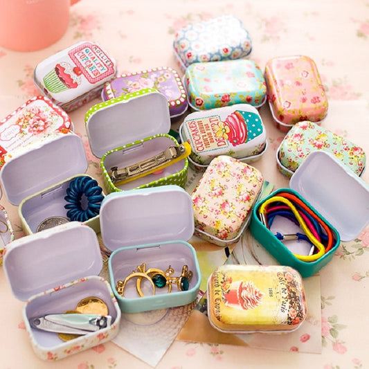 Colorful mini tin box sealed jar packing boxes jewelry, candy box small storage boxes cans coin earrings, headphones gift box AFCLANE