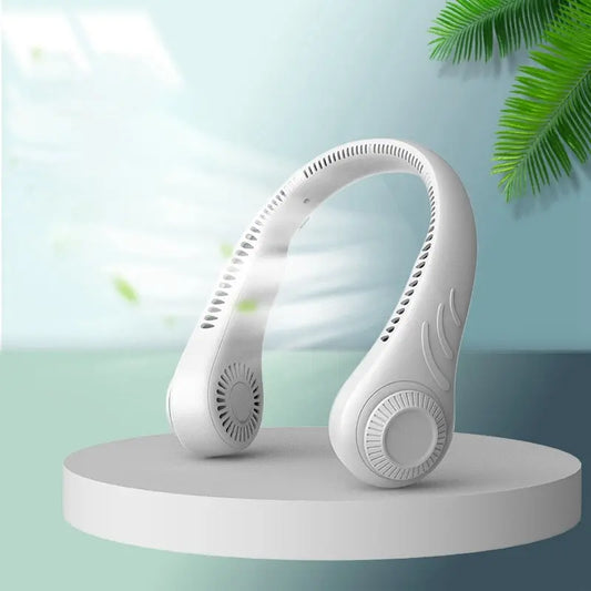 Xiaomi Hanging Neck Fan Portable Cooling Fan USB Leafless 360 Degree Neckband Fan 78 Surround Air Outlets 4000Mah Rechargeable AFCLANE