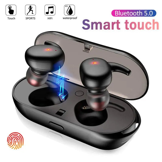 Y30 TWS Wireless headphones 5.0 Earphone Noise Cancelling Headset Stereo Sound Music In-ear Earbuds For Android IOS smart phone AFCLANE