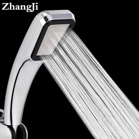 ZhangJi Hot Sale 300 Holes Shower Head Water Saving Flow With Chrome ABS Rain High Pressure spray Nozzle bathroom accessories AFCLANE